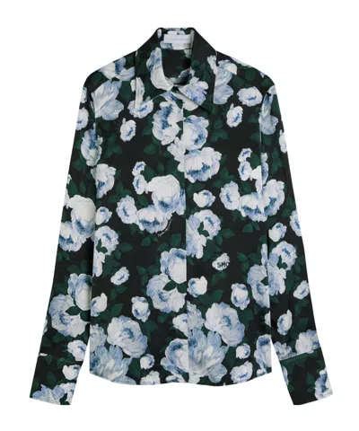 Stella Mccartney Satin Shirt In Green