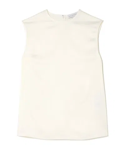 Stella Mccartney Satin Sleeveless Vest In White
