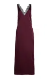 Stella Mccartney Satin Slip Dress In Burgundy