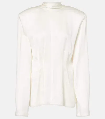 Stella Mccartney Satin Top In Weiss