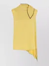 Stella Mccartney Satin Top With Asymmetric Hem And Bow Detail