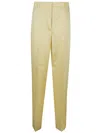 Stella Mccartney Straight-leg Trousers With Low-rise Waist In Yellow