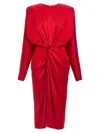 Stella Mccartney Satin Twist Midi Dresses Red