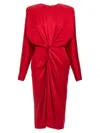 Stella Mccartney Satin Twist Midi Dresses Red