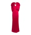Stella Mccartney Satin V-neck Gown In Red
