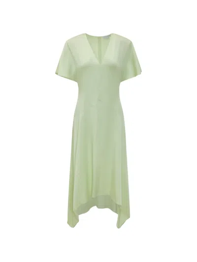 STELLA MCCARTNEY SATIN V-NECK DRESS