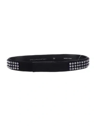 Pre-owned Stella Mccartney Satin Waist Belt In Black