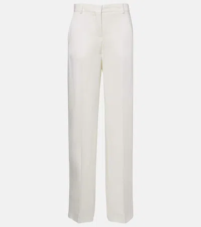 Stella Mccartney Satin Wide-leg Pants In White