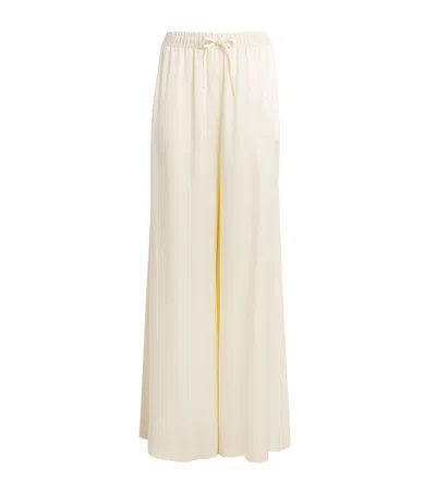 Stella Mccartney Satin Wide-leg Trousers In Neutral