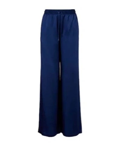 Stella Mccartney Satin Wide-leg Pants In Blue