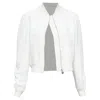 Stella Mccartney Scale Jacquard Cropped Bomber In White