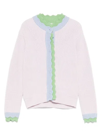 Stella Mccartney Kids' Scallop-edge Cardigan In Purple
