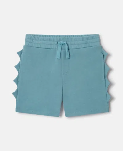 Stella Mccartney Scallop Trim Jersey Shorts In Blue