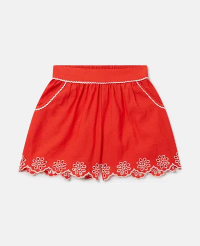 Stella Mccartney Scallop Trim Shorts In Red