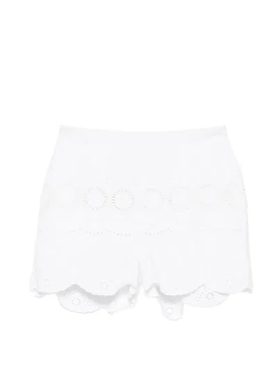 Stella Mccartney Kids' Scalloped-trim Shorts In White