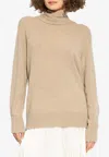 Stella Mccartney Scarf Detail Cashmere-blend Sweater In Beige