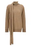 Stella Mccartney Cashmere Neck Sweater In Brown