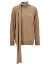 Stella Mccartney Cashmere Neck Sweater In Beige