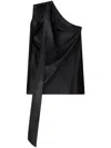 Stella Mccartney Ladies Black Scarf One-shoulder Top In Black