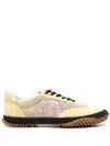 Stella Mccartney Yellow S-wave Sport Mesh Paneled Sneakers In Yellow