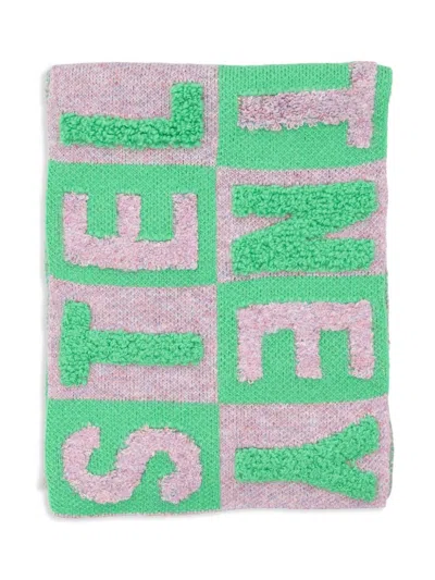STELLA MCCARTNEY MÉLANGE EFFECT LOGO-JACQUARD SCARF