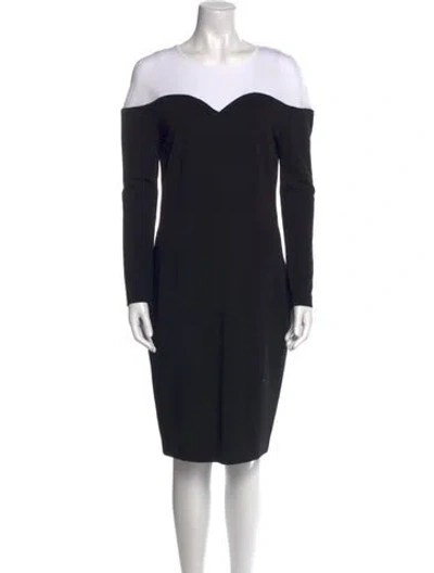 Pre-owned Stella Mccartney Scoop Neck Knee-length Dress W/ Tags In Black