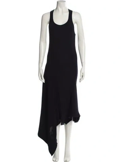 Pre-owned Stella Mccartney Scoop Neck Long Dress In Black