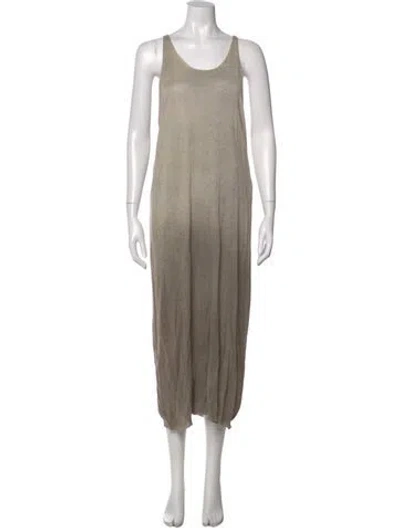 Pre-owned Stella Mccartney Scoop Neck Long Dress In Brown