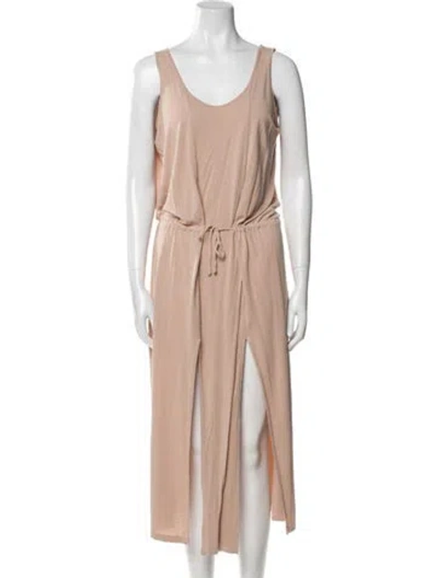 Pre-owned Stella Mccartney Scoop Neck Long Dress In Neutral