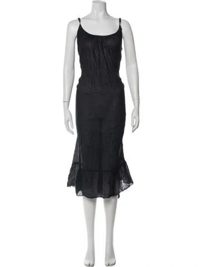 Pre-owned Stella Mccartney Scoop Neck Midi Length Dress In Blue