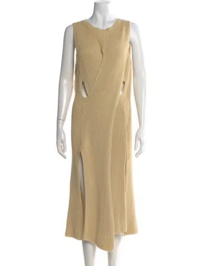 Pre-owned Stella Mccartney Scoop Neck Midi Length Dress In Neutral
