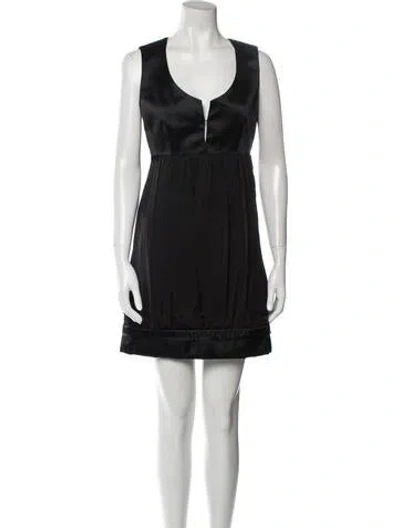 Pre-owned Stella Mccartney Scoop Neck Mini Dress In Black