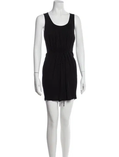 Pre-owned Stella Mccartney Scoop Neck Mini Dress In Black