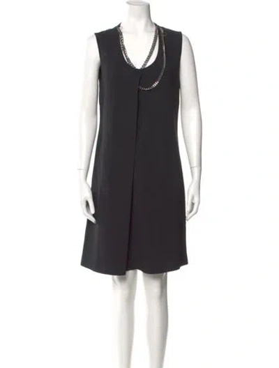 Pre-owned Stella Mccartney Scoop Neck Mini Dress In Black