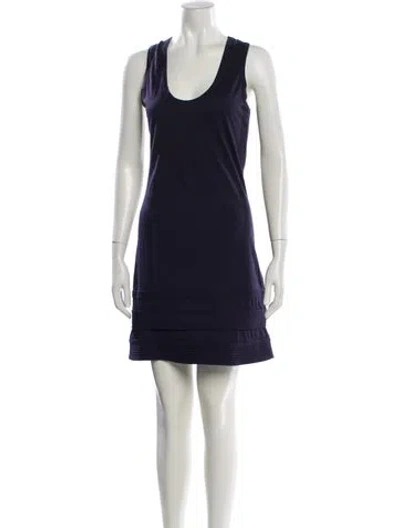 Pre-owned Stella Mccartney Scoop Neck Mini Dress In Blue