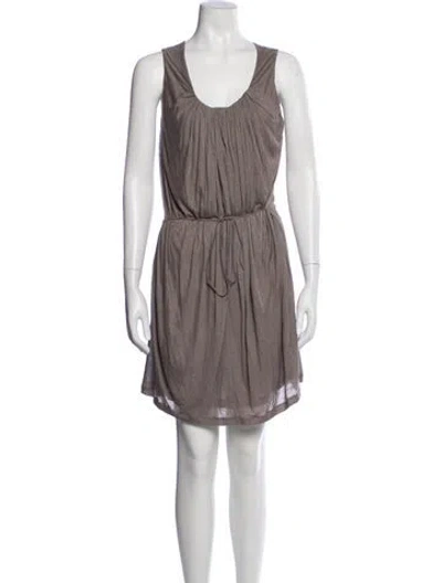 Pre-owned Stella Mccartney Scoop Neck Mini Dress In Gray