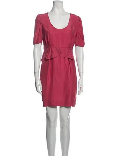 Pre-owned Stella Mccartney Scoop Neck Mini Dress In Pink
