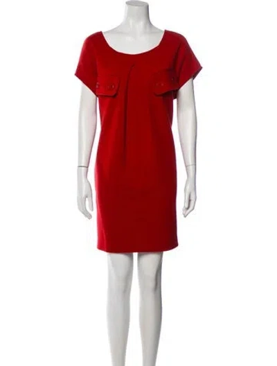 Pre-owned Stella Mccartney Scoop Neck Mini Dress In Red
