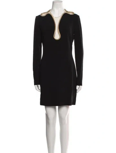 Pre-owned Stella Mccartney Scoop Neck Mini Dress W/ Tags In Black