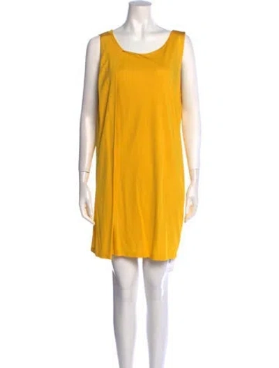 Pre-owned Stella Mccartney Scoop Neck Mini Dress In Yellow