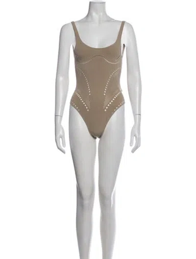 Pre-owned Stella Mccartney Scoop Neck Sleeveless Bodysuit In Neutrals