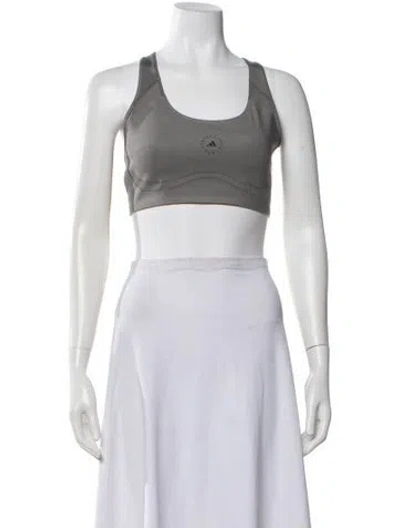 Pre-owned Stella Mccartney Scoop Neck Sleeveless Sports Bra In White