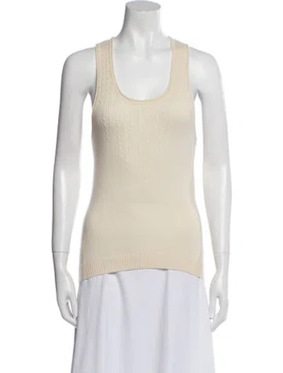 Pre-owned Stella Mccartney Scoop Neck Sleeveless Top In Neutral