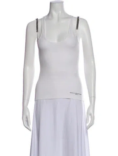 Pre-owned Stella Mccartney Scoop Neck Sleeveless Top In White