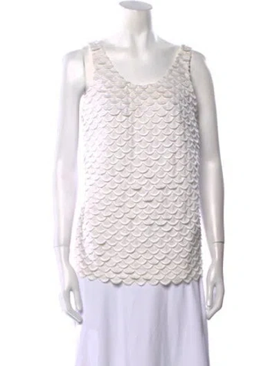 Pre-owned Stella Mccartney Scoop Neck Sleeveless Top In White