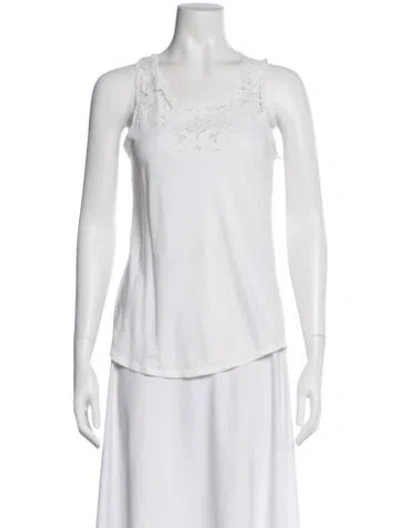 Pre-owned Stella Mccartney Scoop Neck Sleeveless Top In White