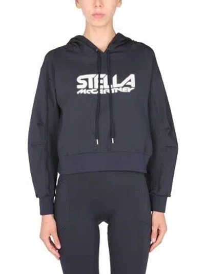 Pre-owned Stella Mccartney Scuba Sweatshirt With Logo In Blue