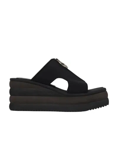 Stella Mccartney Scuba Thick Flat Bottom Flip-flops In Black