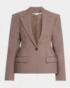 Stella Mccartney Sculpted Single-breasted Blazer In 2802 Taupe