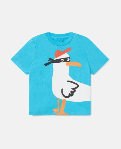 Stella Mccartney Kids' Seagull Bandit Sweatshirt In Turquoise